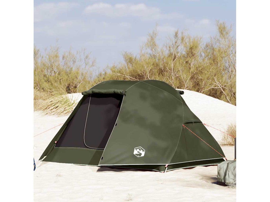 Vidaxl Tenda De Pesca Para 3 Pessoas Impermeável Verde Azeitona