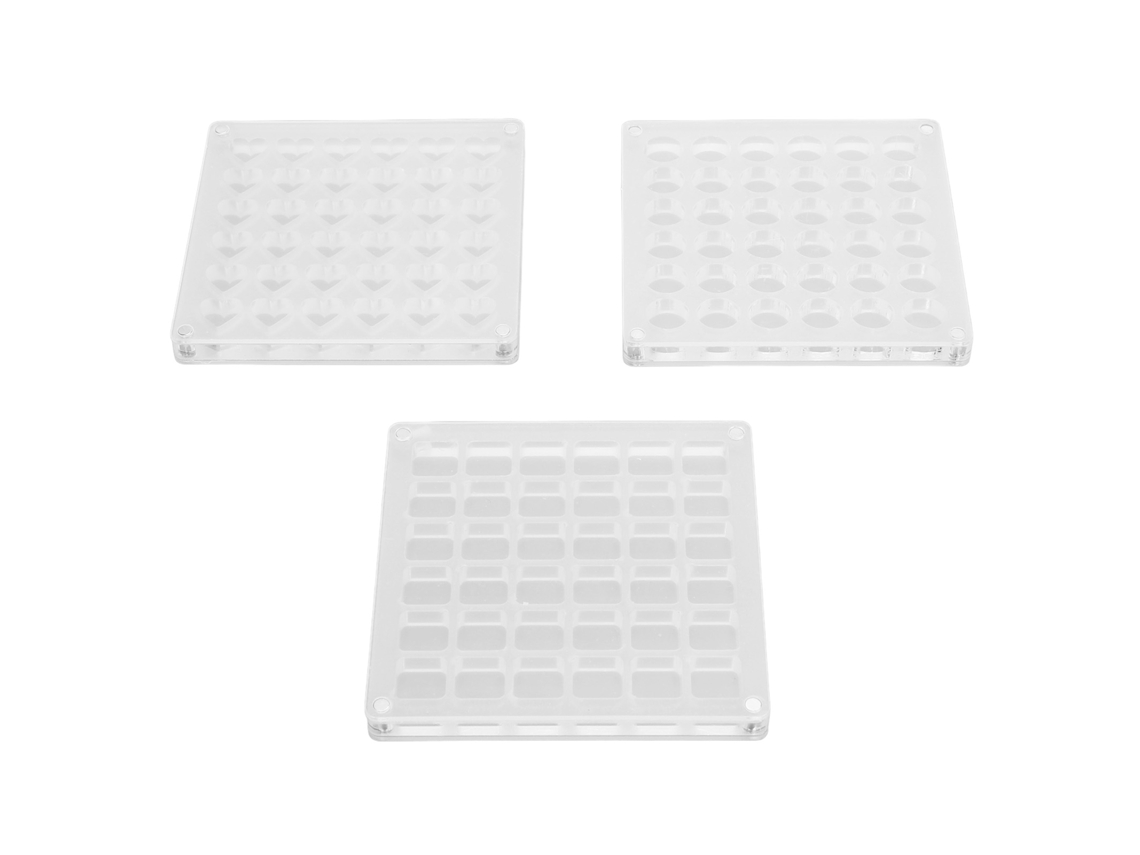 Primerox 3pcs Caixa de Exposição de Conchas Magnética de Acrílico 36 Grelhas para Armazenamento e Decoração