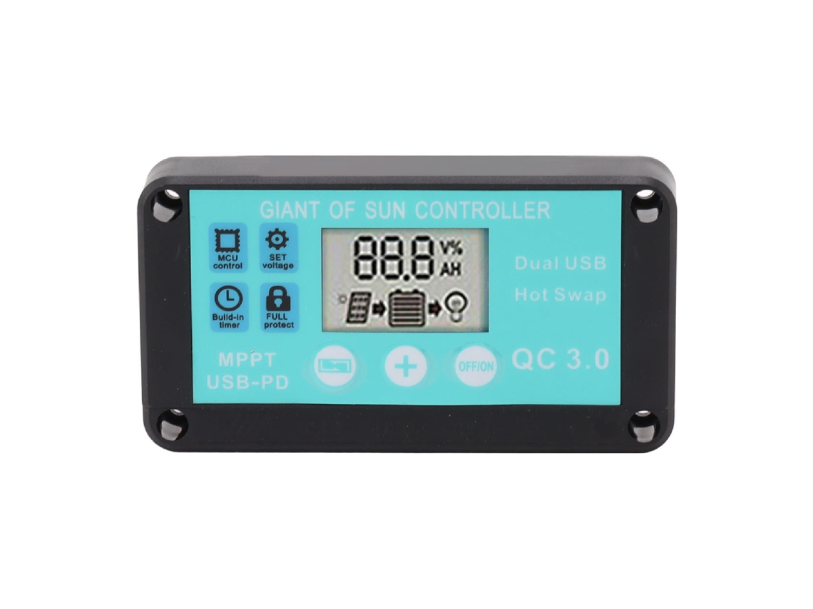 Regulador de Carga Solar Mppt HKJ com USB Duplo para Painel Solar