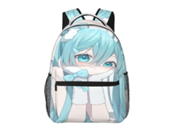 Mochila Hatsune Miku H104 Para Escola E Trabalho, Leve E À Prova Dágua, Mochila Estilosa Para Estudantes E Adultos J104 Olysi Shop
