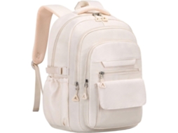 Linda Mochila Escolar Bege Para Adolescentes, Ideal Para Viagens E Estudantes. Olysi Shop