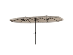 Guarda sol Retangular Duplo 4,5x2,65x2,6 M com Manivela, Tecido 180 G/m², Creme ORBITRA COMMERCE