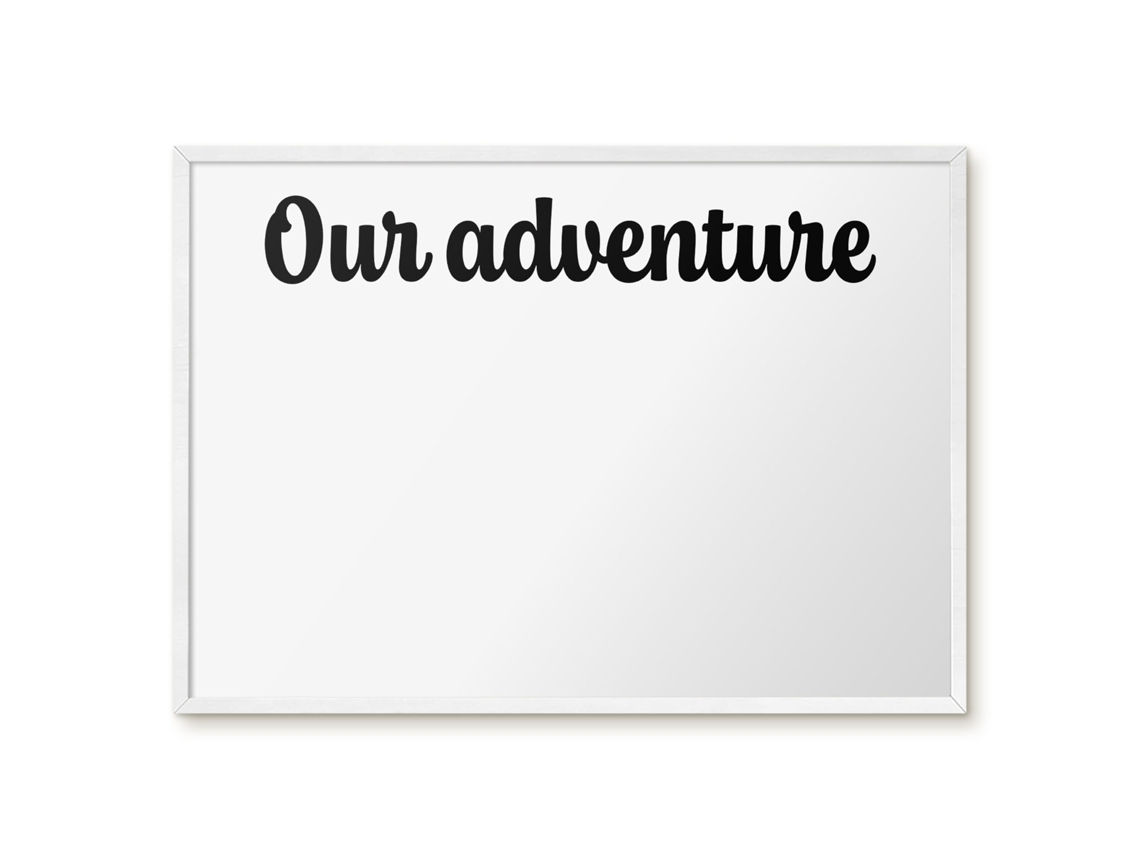 Quadro magnético de parede Nossa aventura para o quarto Espelharte (70x50 cm)