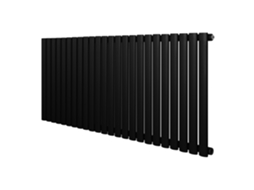 Radiador Oval De Coluna Simples 600x1440 Mm - Preto | Aço Carbono, 1.5 Mm, 1369 W | Design Elegante | Alta Eficiência |