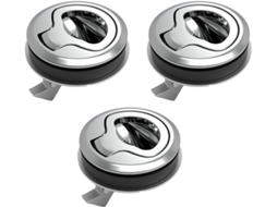 Conjunto De 3 Puxadores Embutidos Para Cabine, Barco Ou Iate.