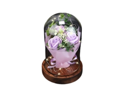 Vaso de Vidro com Rosa Led LAXISCREED