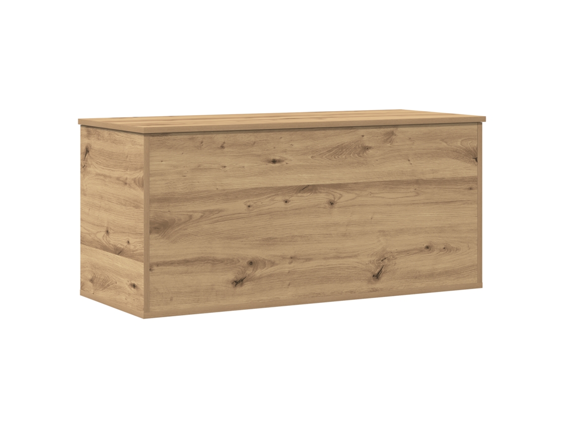 Baú De Armazenamento Artesanal De Carvalho Minimalista Vidaxl Castanho Madeira