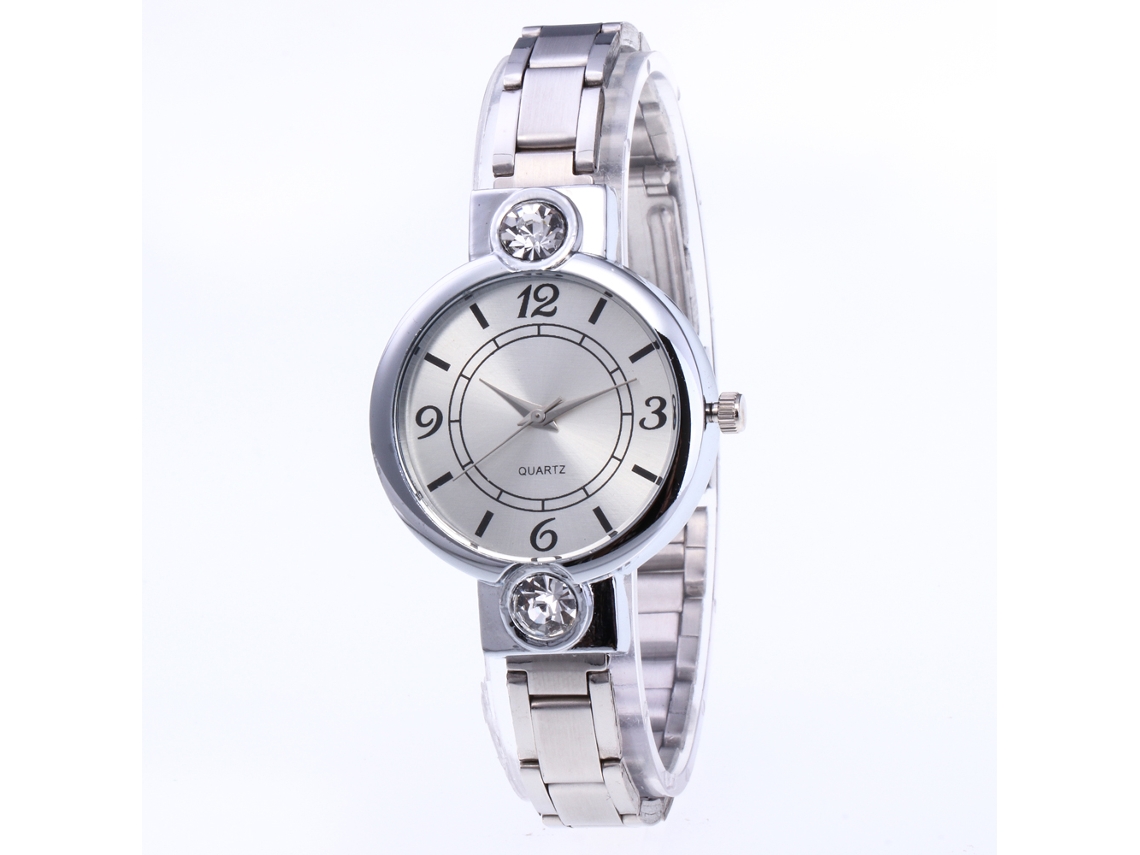 Relógio Feminino de Quartzo com Pulseira de Aço Slim e Design Elegante (prata)