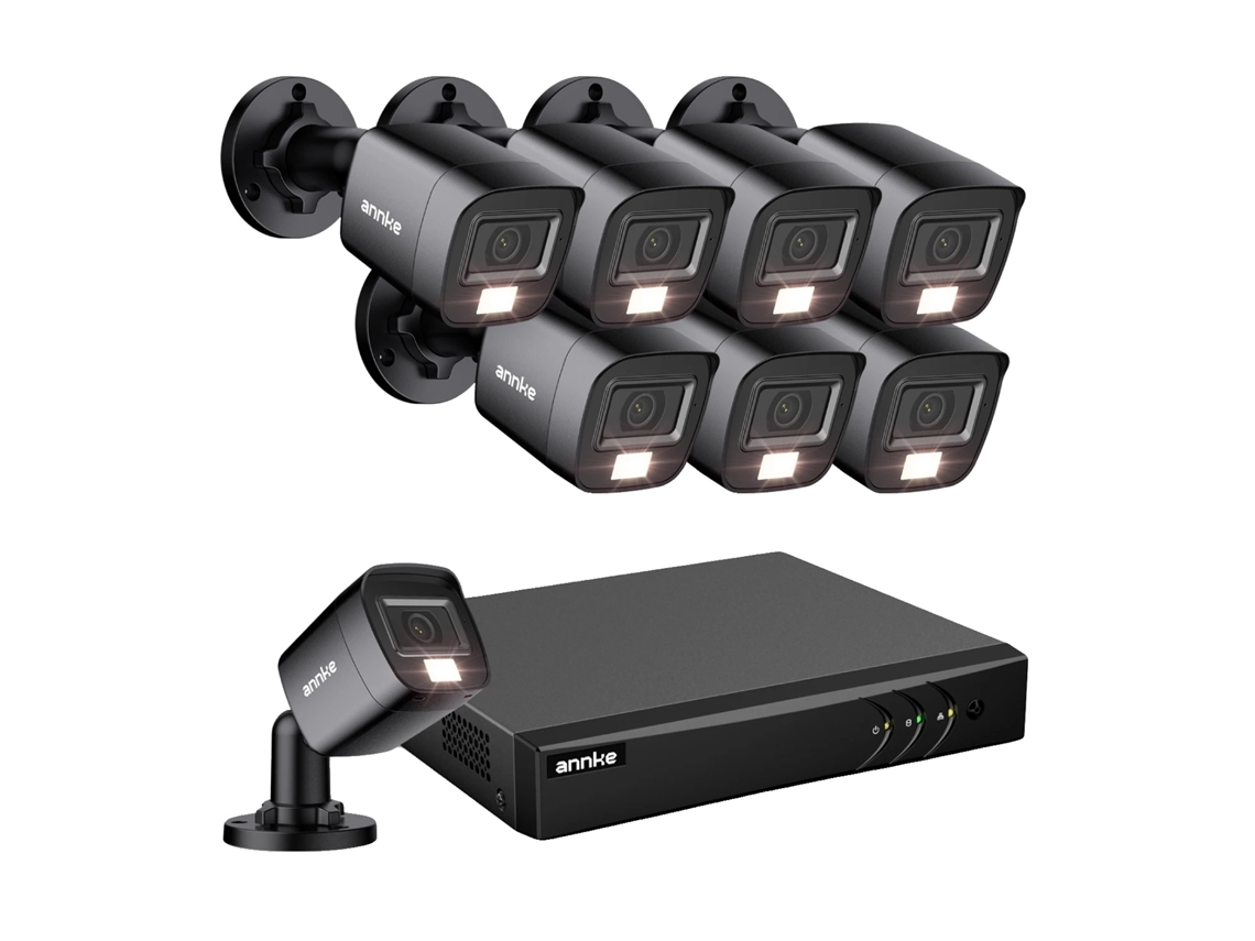 Sistema De Cã¢mera De Vigilã¢ncia, Resoluã§ã£o 1080p, Capacidade De Visã£o Noturna, 8pcs, Nenhum Oem