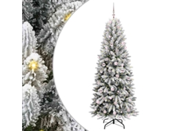 Árvore De Natal Artificial Pré Iluminada Vidaxl Branco Pvc (78 X 78 X 210 Cm)