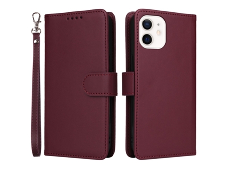 Capa Inch Para Iphone 12 Mini Betopnice Pele Sintética Vermelho