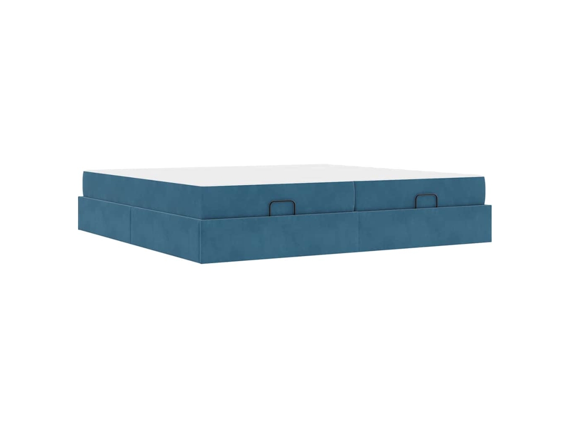 Conjunto 2 Cama Moderna Vidaxl Azul Veludo (200 X 200 Cm)