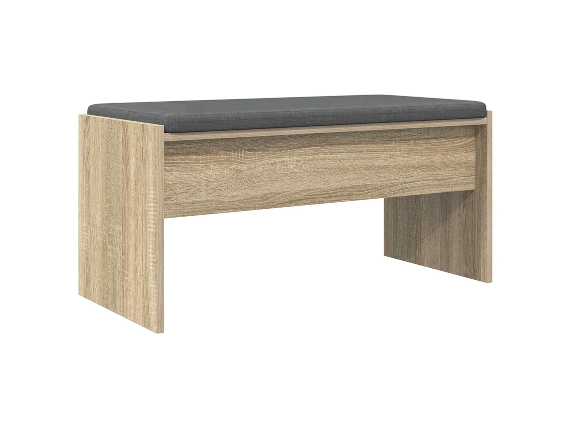 Banco de Hall com Almofada Carvalho Sonoma 83x38x40 cm