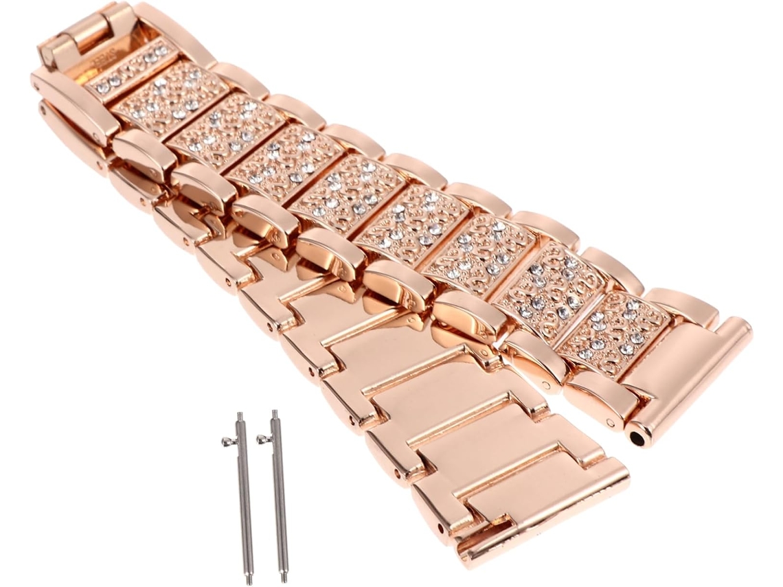 Conjunto De 3 Pulseiras Relógio Com Strass, Compatíveis Smartwatch.