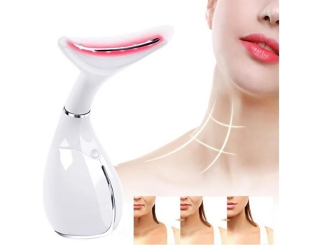 Terapia de fótons LED Massageador levantamento pescoço e rosto Vibração da pele Apertar a Reduzir o queixo duplo Dispositivo remoção OFELI