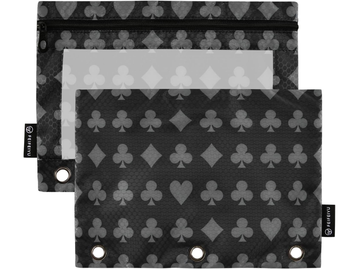 Pacote Com 2-sacos Transparentes Janela Cadernos De 3-argolas