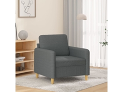 Vidaxl Poltrona 60 Cm Tecido Cinzento-escuro