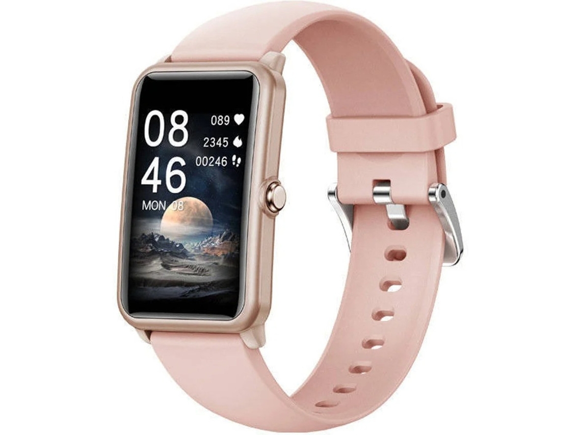 Smartwatch Relógio De Pulso Fitness 1.57 Tela Sensível Ao Toque Monitor De Frequência Cardíaca Ip68 Pedômetro Monitor De Sono Android/ios Rosa Yizhood