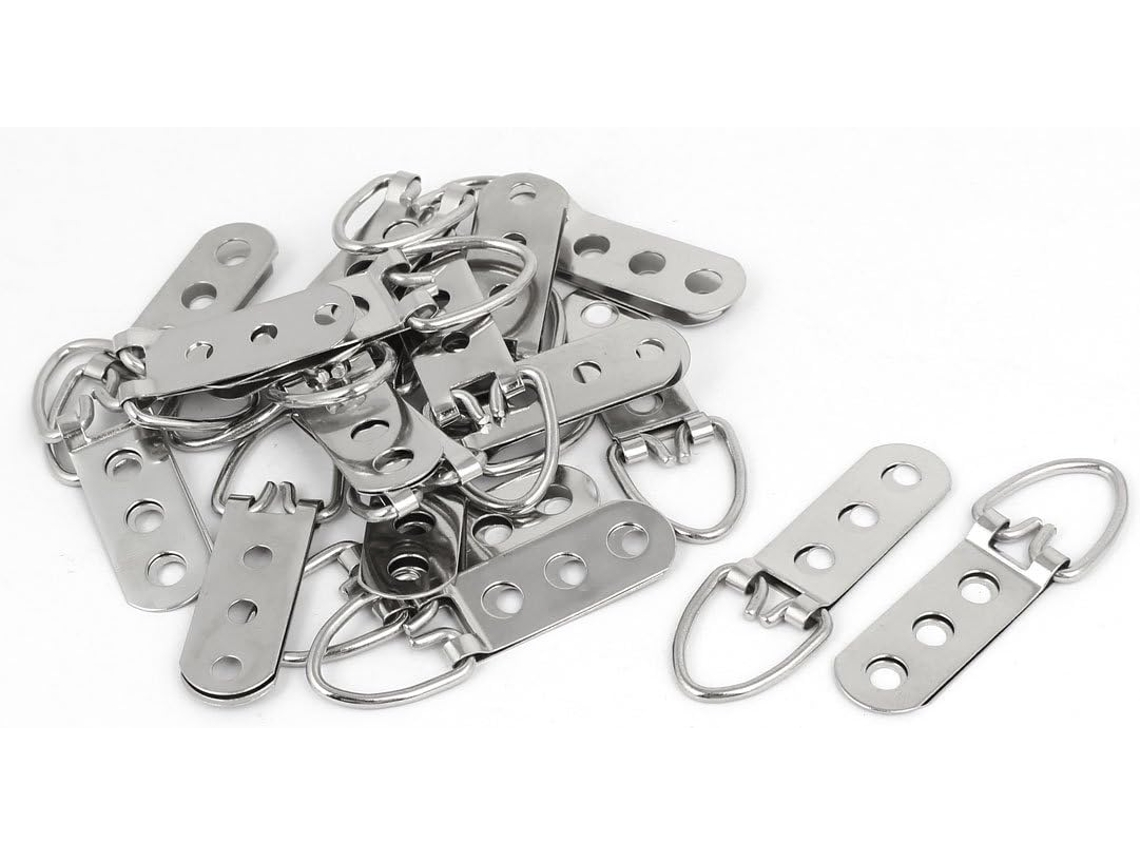 Conjunto de 20 acessórios para banheiro, com três furos, anel em D, ferro fundido, 65 mm x 22 mm CHABERLU