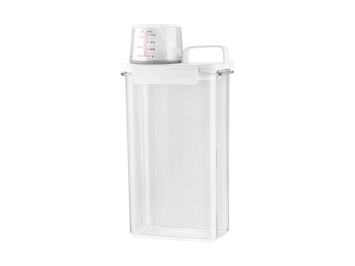 Balde Para Detergente Em Pó Com Tampa E Alça 2,3l Para Casa E Dormitório