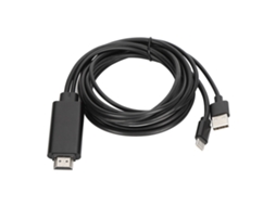 Cabo de interface multimídia Type C 4K, 1,8 m, para sincronização entre celular e HDTV CHABERLU
