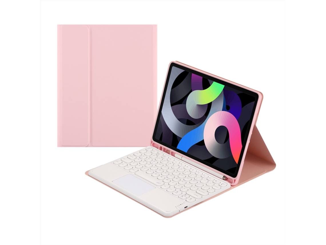 Lurelia Capa Com Teclado Bluetooth Para Ipad Pro10.5, Rosa E Branco