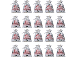 Sacos Plásticos Para Doces, Com Cordão, Acessórios De Decoração Para Festas De Natal, Para Guardar