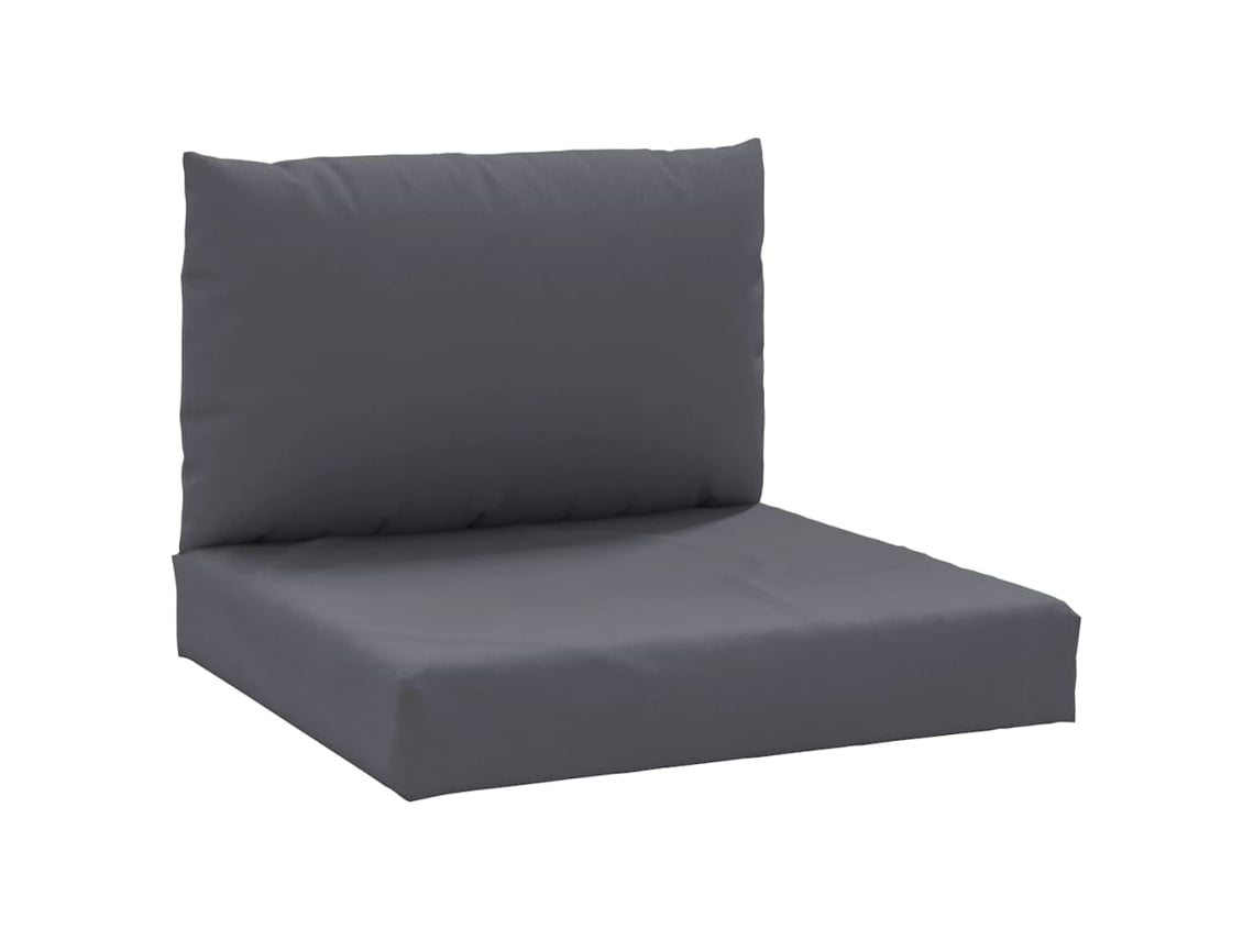 vidaXL Almofadões de paletes 2 pcs tecido oxford antracite