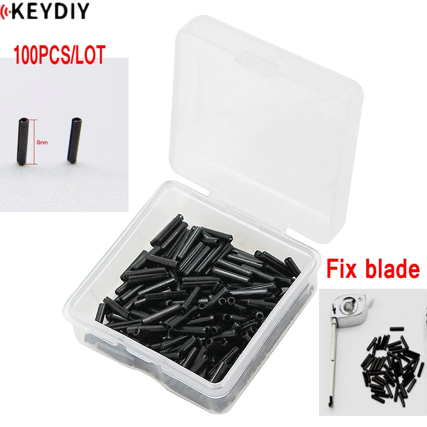 100 Unidades de Pino Fixo Virgem para Chave de Controle Remoto, 1, 6 Mm, para Lâmina de Chave Dobrável(comprimento: 8 Mm, Diâmetro: 1 BRILVIBERA