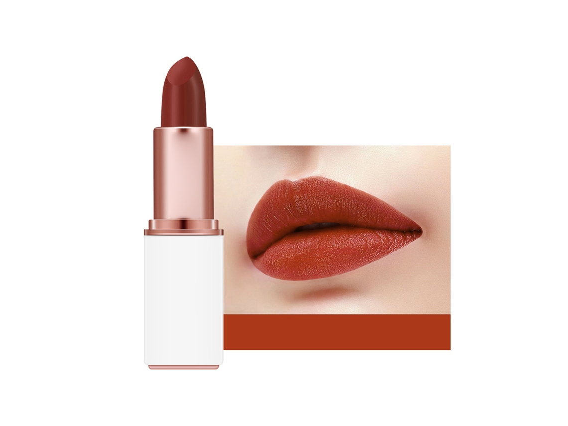 Labial Mate De Terciopelo Hidratante Largo Duración Brillo Labial Exquisito Herramienta De Maquillaje (07)