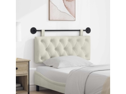 Vidaxl Cabeceira Suspensa Creme Veludo