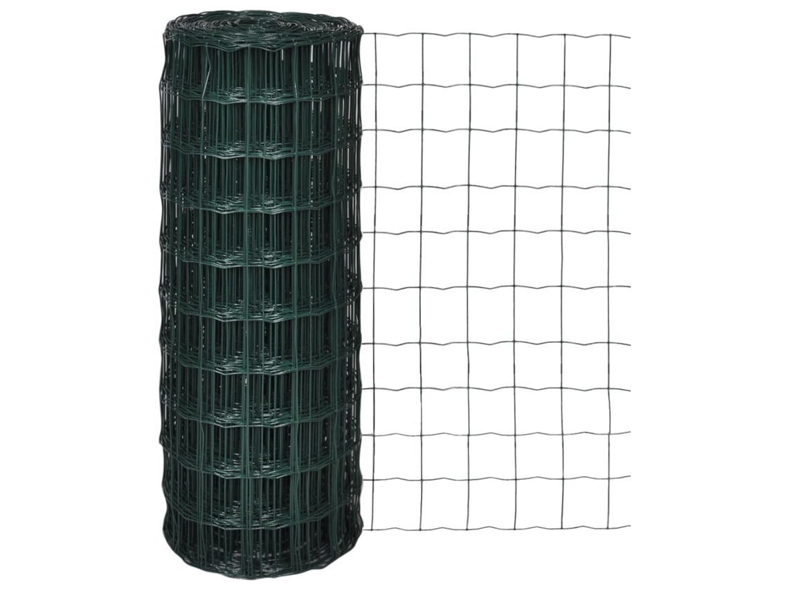 Vidaxl Cerca 25 X 1,0 M Aço Verde