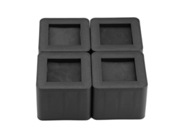 4pcs Elevadores de Móveis Pp Anti derrapante para Cama Mesa Sofá Preto