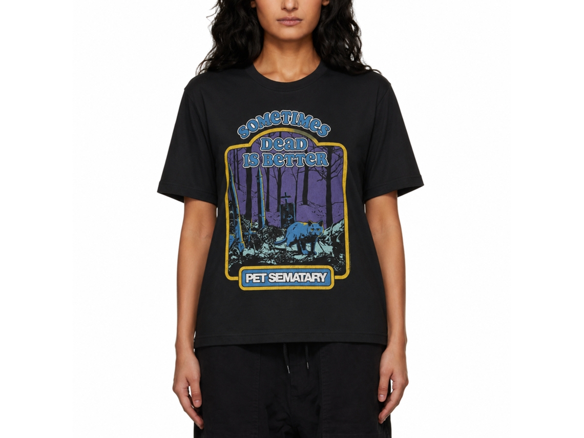 Rockinstone Pet Sematary Movie Storybook Sematary Black Adult T-shirt Size:xl