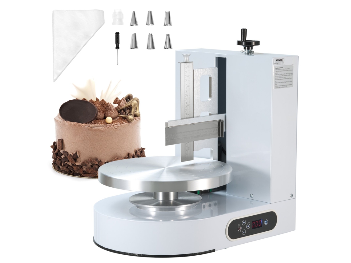 Máquina espalhadora de cobertura de bolo VEVOR 10 a 30 cm Branco 500 x 370 x 550 mm