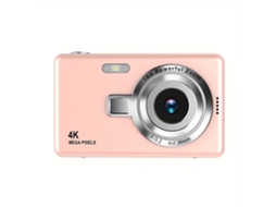 Câmera Digital Portátil 4k Hd Com Foco Automático E Luz De Preenchimento Veanxin (rosa)