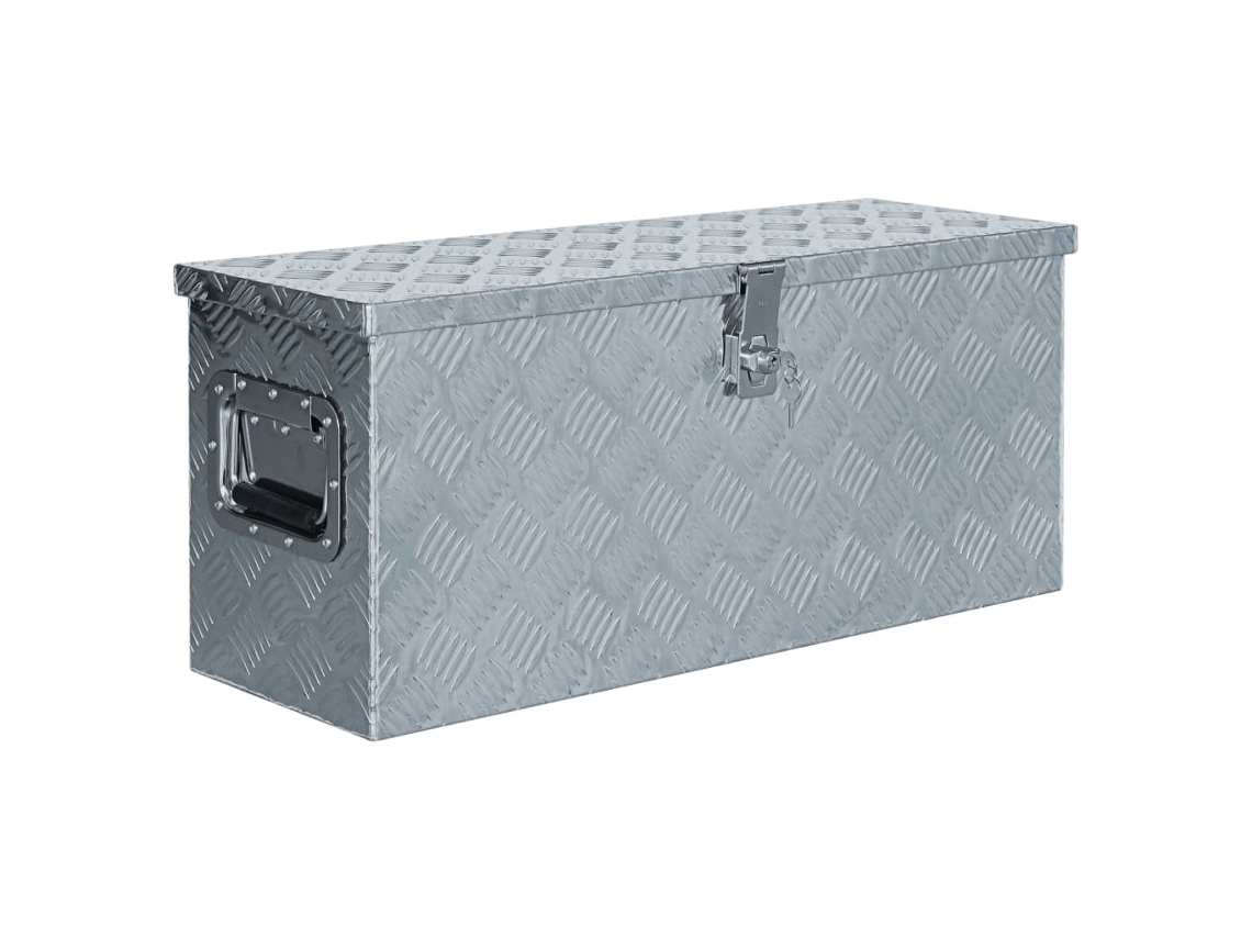 Conjunto 1 Toolbox, Toolboxes Vidaxl Prateado Alumínio (76.5 X 26.5 X 33 Cm)
