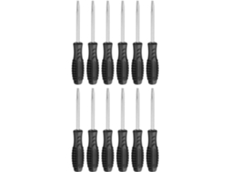 Conjunto De 12 Mini Chaves Fenda Sl5.0 Cabeça Chata, 14,5 Cm