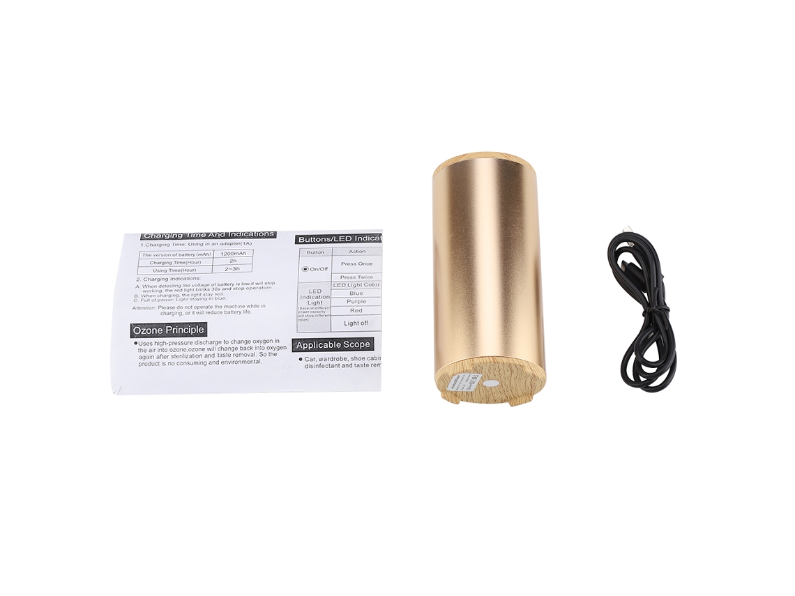 Laxiscreed Purificador De Ar Usb Com Design Em Grão De Madeira, Elimina Odor De Armazéns Externos
