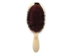 2026 peine de Masaje para Cabello Con Cerdas de Nylon Ovalado Antiestático Cepillo de Cuero Cabello Oro 2 Colores