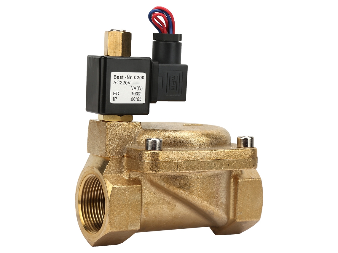 Válvula Solenóide De Latão Laxiscreed Para Água E Eletricidade, Compatível Com Ac220v E 0-1.6 Mpa