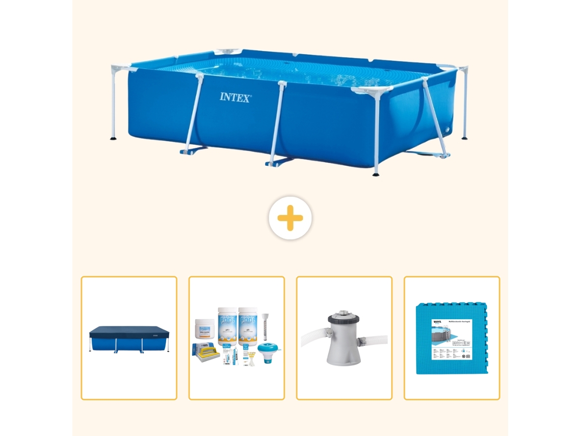Intex Piscina Com Estrutura Retangular - 260x160x65 Cm - 5-peças Scb2