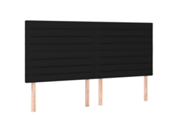 Cabeceira Preta 200x5x118/128 Cm Tecido MAISON EXCLUSIVE