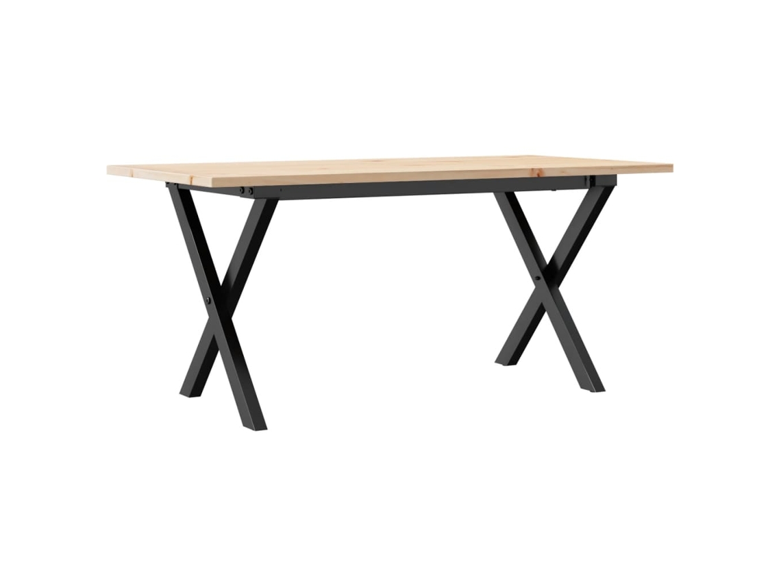 Estrutura de Mesa de Centro em X 90x40x45 Cm Pinho e Aço MAISON EXCLUSIVE