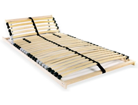 Estrado de Ripas VIDAXL com 28 ripas 7 zonas  (Compatível com Colchão: 195x80x9 cm)