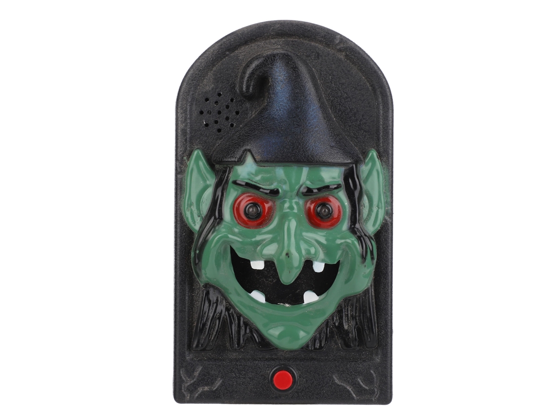 Ats timbre de Halloween com Luz e Som Horroroso, Decoração de Bruxa para Bar, Casa Assombrada e Sala de Escape