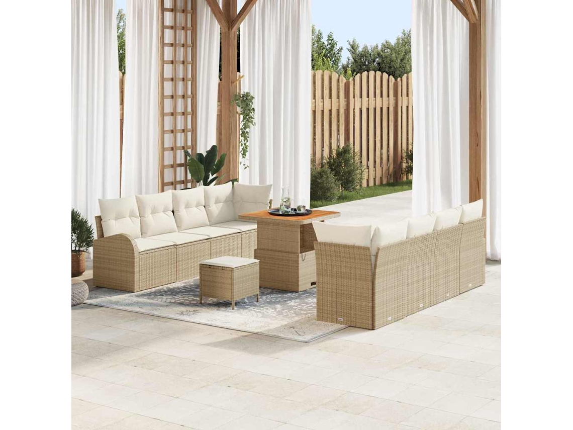 Vidaxl Conjunto De Sofá De Jardim 11 Unid. 10-número De Lugares