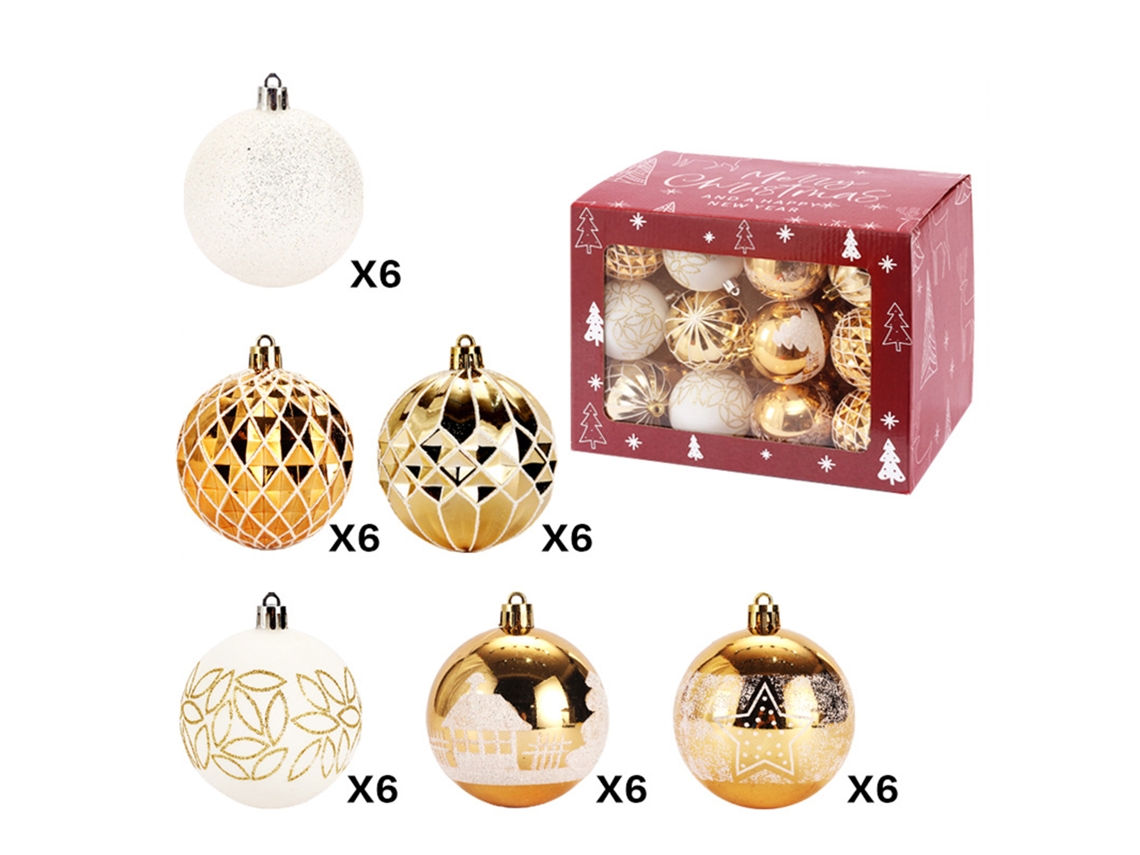 Bolas De Natal Artesanal Pintado Com Embalagem