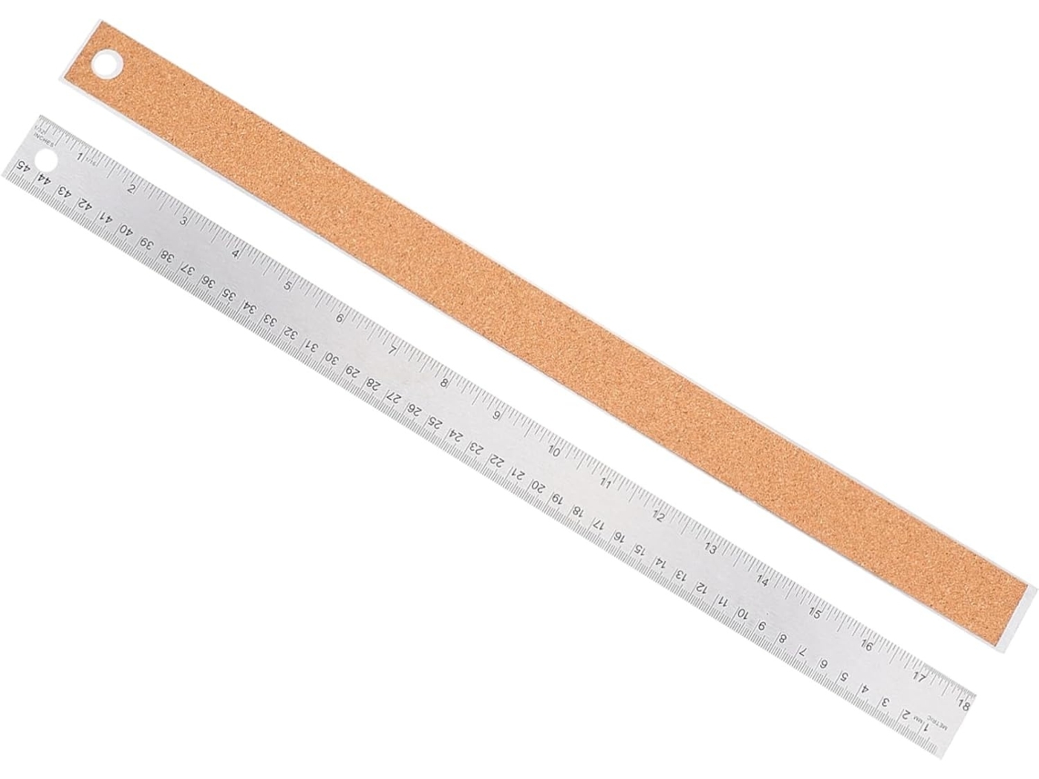 Lurelia Régua Flexível Resistente 2 Peças Aço Inoxidável Para Desenho Técnico E Escola
