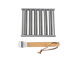 Grelha Para Cachorro-quente Com Suporte De Aço Inoxidável E Rolo Para Linguiça, Com Cabo Longo De Madeira, Ideal Para Churrasco E Camping